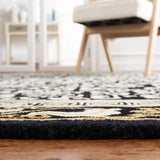 Safavieh Antiquity 4'-0" x 6'-0" Rug in Black / Ivory