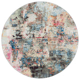 Safavieh Barbados 500 6'-6" x 6'-6" Rug in Green Ivory / Black Rust