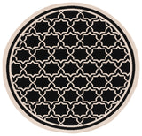 Safavieh Courtyard 6'-7" x 6'-7" Rug in Black / Beige