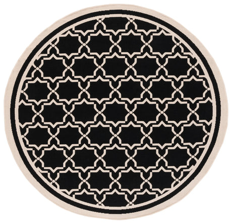Safavieh Courtyard 6'-7" x 6'-7" Rug in Black / Beige