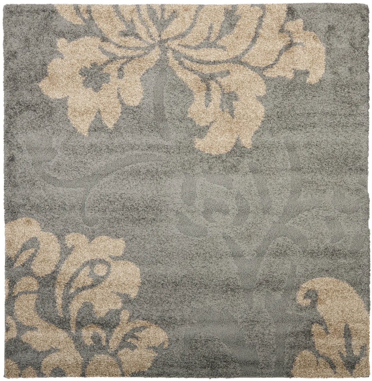 Safavieh Florida Shag 6'-7" x 6'-7" Rug in Grey / Beige