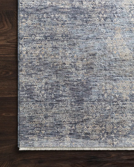 Loloi Pandora Pan-03 Dark Blue Rugs - corner on wood