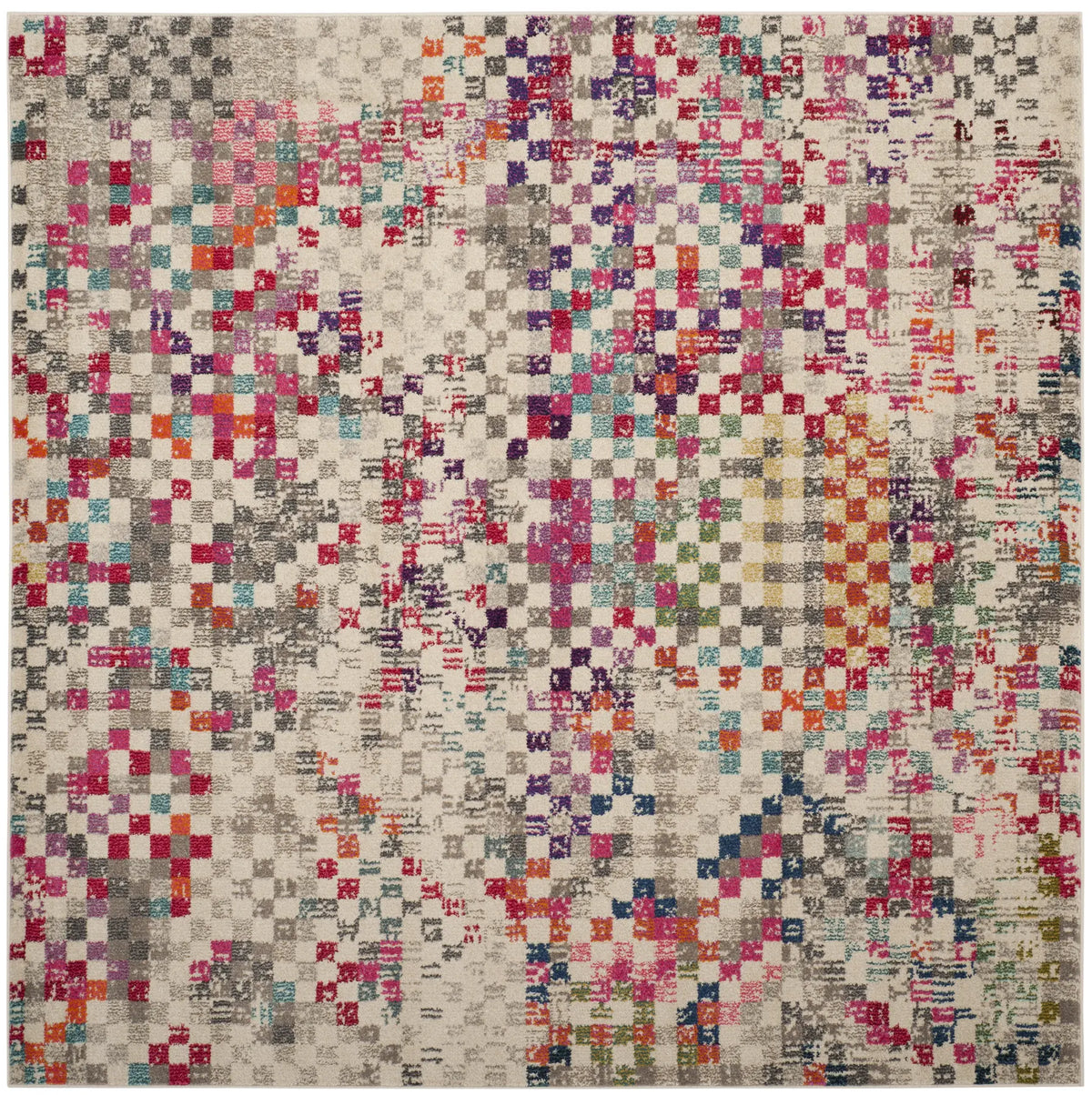 Safavieh Monaco 6'-7" x 6'-7" Rug in Grey / Multi