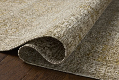 Loloi Elora ELR-07 Traditional Power Loomed Mushroom, Ochre Rug - pile height