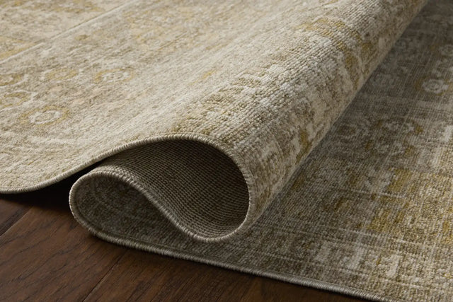 Loloi Elora ELR-07 Traditional Power Loomed Mushroom, Ochre Rug - pile height
