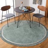 Safavieh Easy Care 6'-0" x 6'-0" Rug in Teal / Ivory