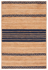 Safavieh Natural Fiber 3'-0" x 5'-0" Rug in Natural / Navy