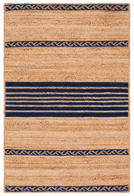 Safavieh Natural Fiber 3'-0" x 5'-0" Rug in Natural / Navy