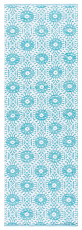 Safavieh Montauk 2'-3" x 7'-0" Rug in Aqua / Ivory