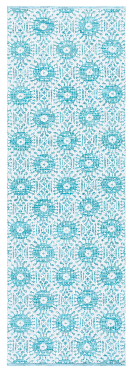 Safavieh Montauk 2'-3" x 7'-0" Rug in Aqua / Ivory