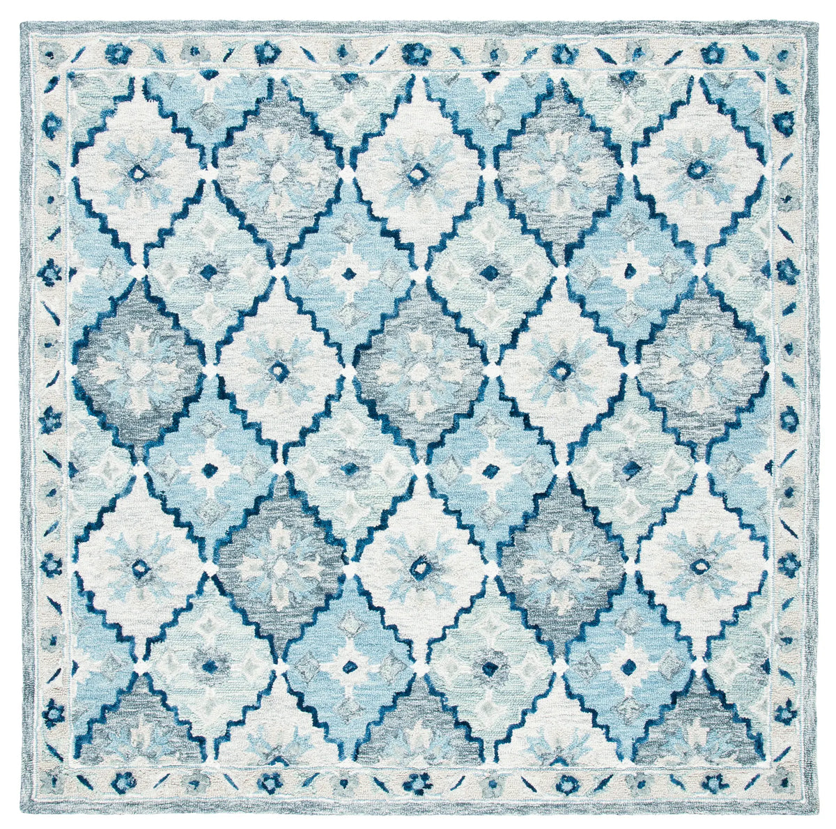 Safavieh Suzani 6'-0" x 6'-0" Rug in Blue / Grey