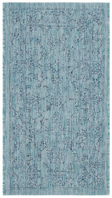 Safavieh Courtyard 2'-0" x 3'-7" Rug in Aqua / Navy