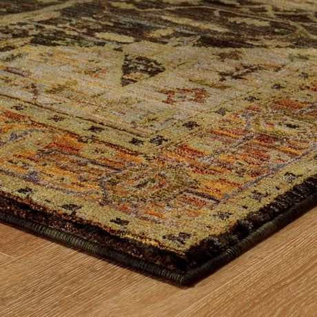 Oriental Weavers Sphinx Andorra 7138B Gold/Grey Rugs - corner detail