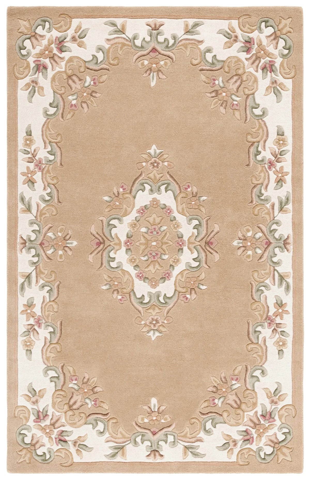 Safavieh Aubusson 4'-0" x 6'-0" Rug in Beige / Ivory