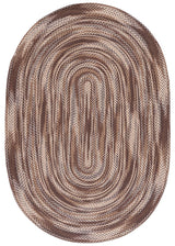 Safavieh Braided 5'-0" x 8'-0" Rug in Brown / Ivory