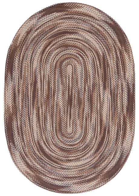 Safavieh Braided 5'-0" x 8'-0" Rug in Brown / Ivory