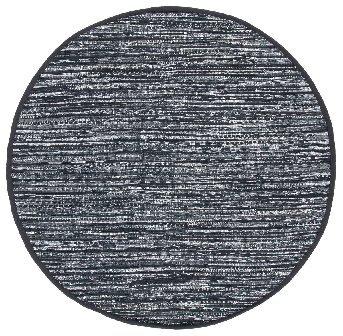 Safavieh Rag Rug 6'-0" x 6'-0" Rug in Black