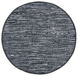 Safavieh Rag Rug 6'-0" x 6'-0" Rug in Black