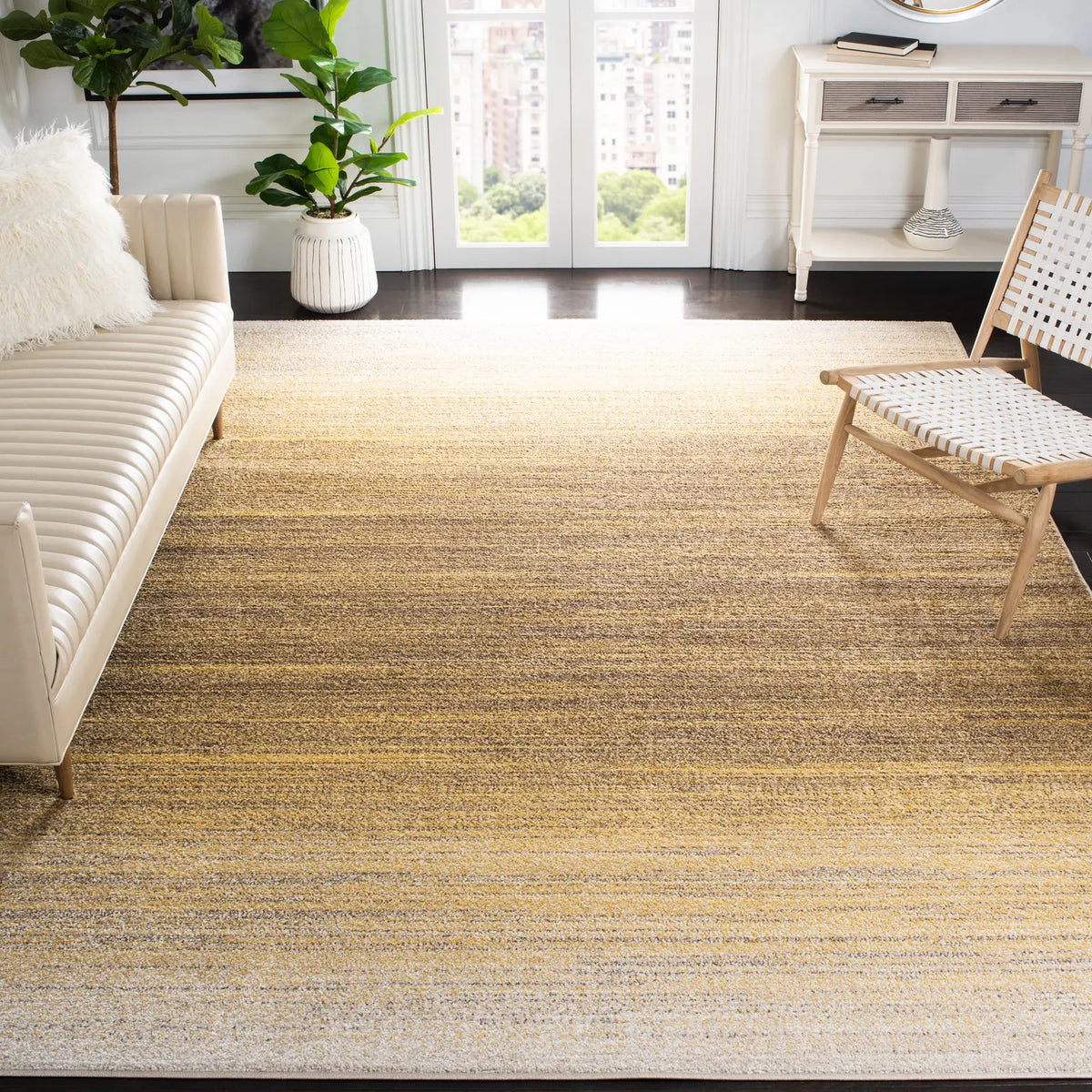 Safavieh Adirondack 10'-0" x 14'-0" Rug in Gold / Ivory