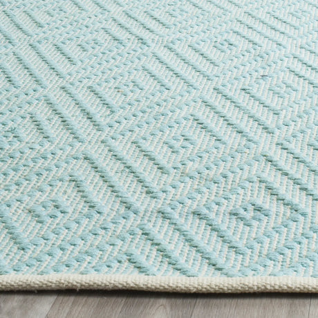 Safavieh Montauk 10'-0" x 14'-0" Rug in Turquoise / Ivory