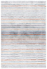 Safavieh Berber Shag 4'-5" x 6'-5" Rug in Blue Rust / Ivory