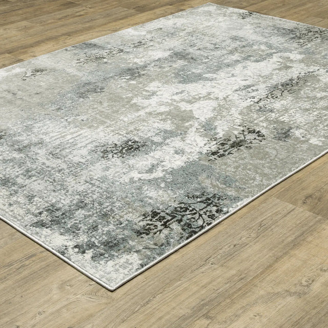 Oriental Weavers Gemini 001X2 Beige/ Blue Rug - angle detail