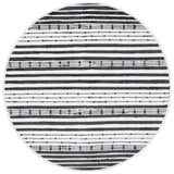 Safavieh Striped Kilim 6'-0" x 6'-0" Rug in Black / Ivory