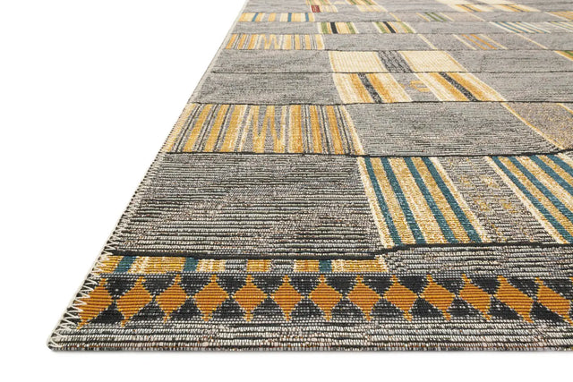 Loloi Mika Mik-10 Granite / Multi Rugs - rug corner