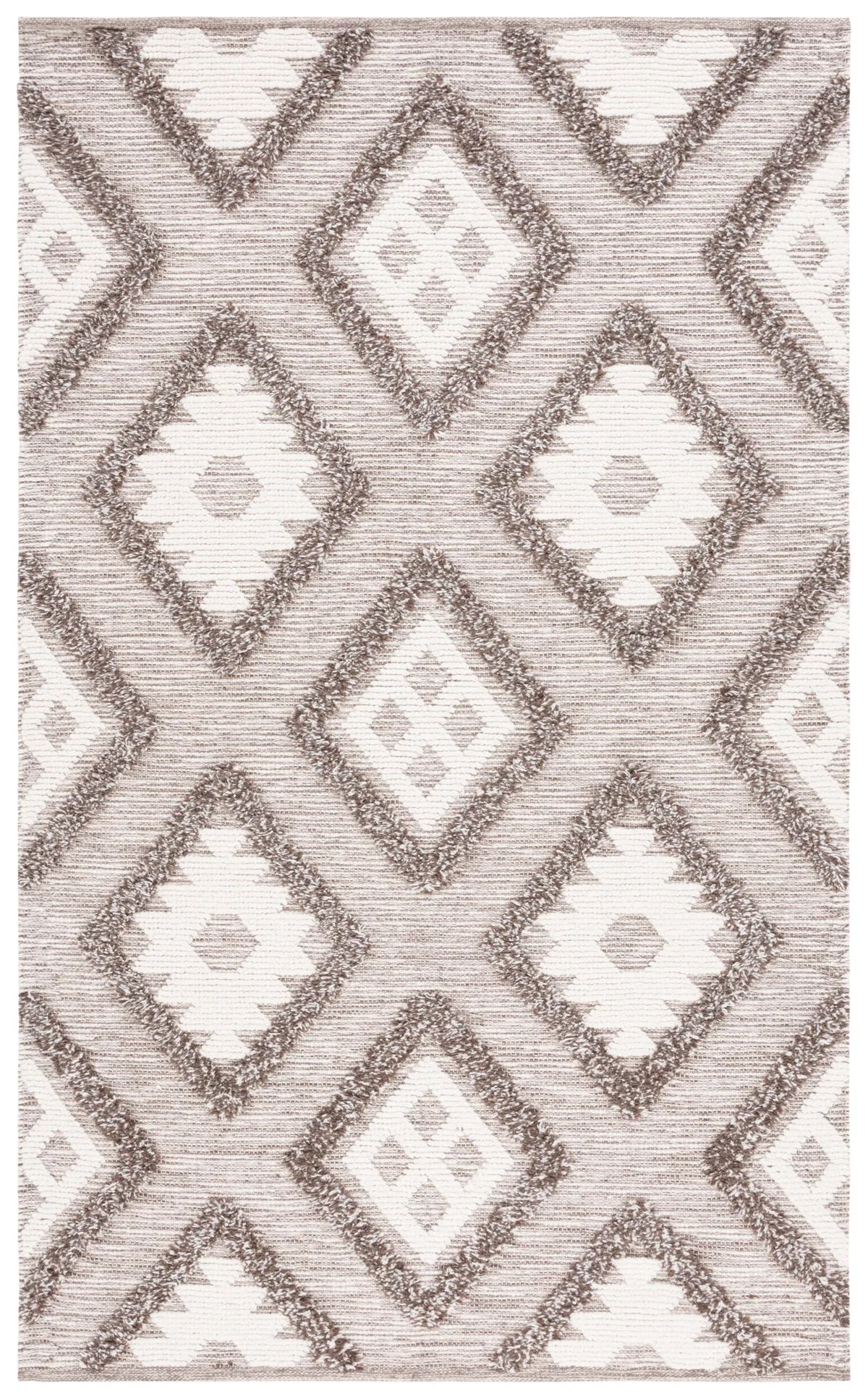 Safavieh Natura 4'-0" x 6'-0" Rug in Dark Grey / Ivory