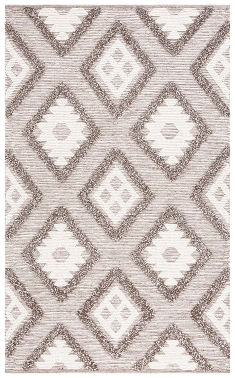 Safavieh Natura 4'-0" x 6'-0" Rug in Dark Grey / Ivory