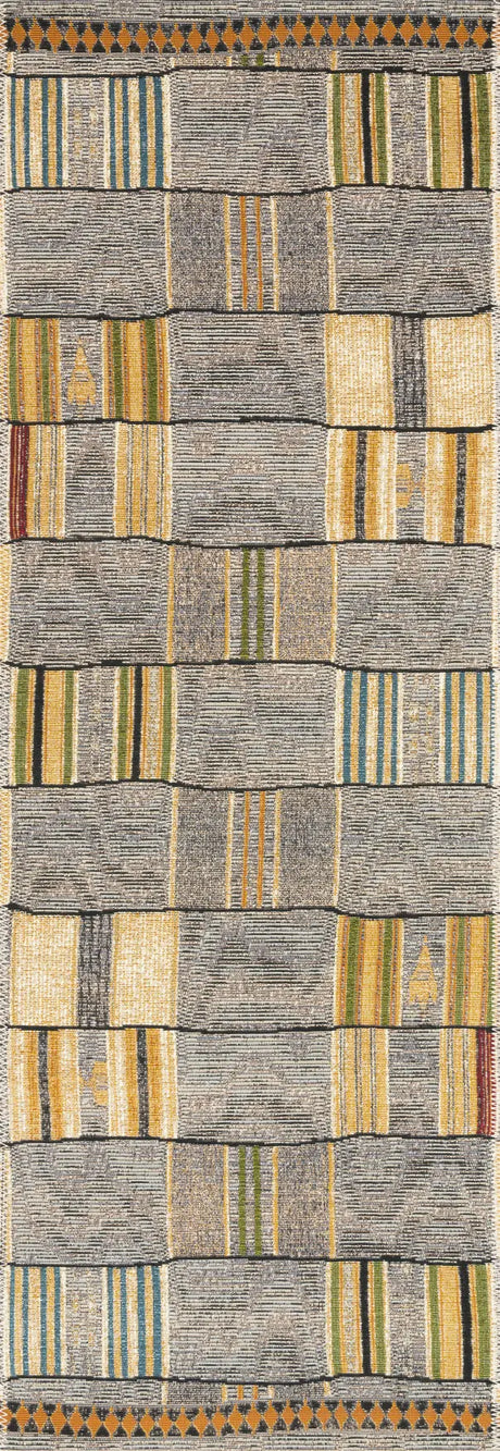 Loloi Mika Mik-10 Granite / Multi Rugs - runner flat