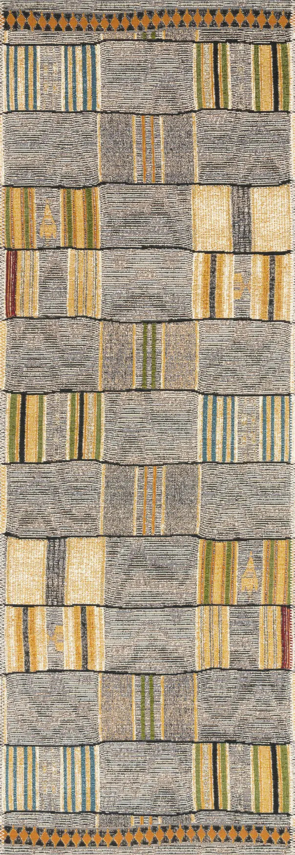 Loloi Mika Mik-10 Granite / Multi Rugs - runner flat