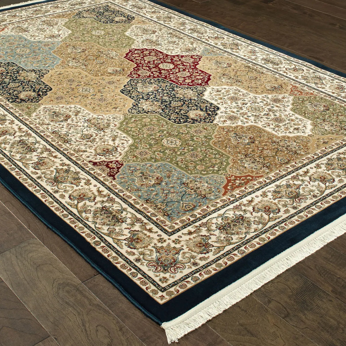 Oriental Weavers Sphinx Masterpiece 1331X Navy / Multi Rugs - angle detail