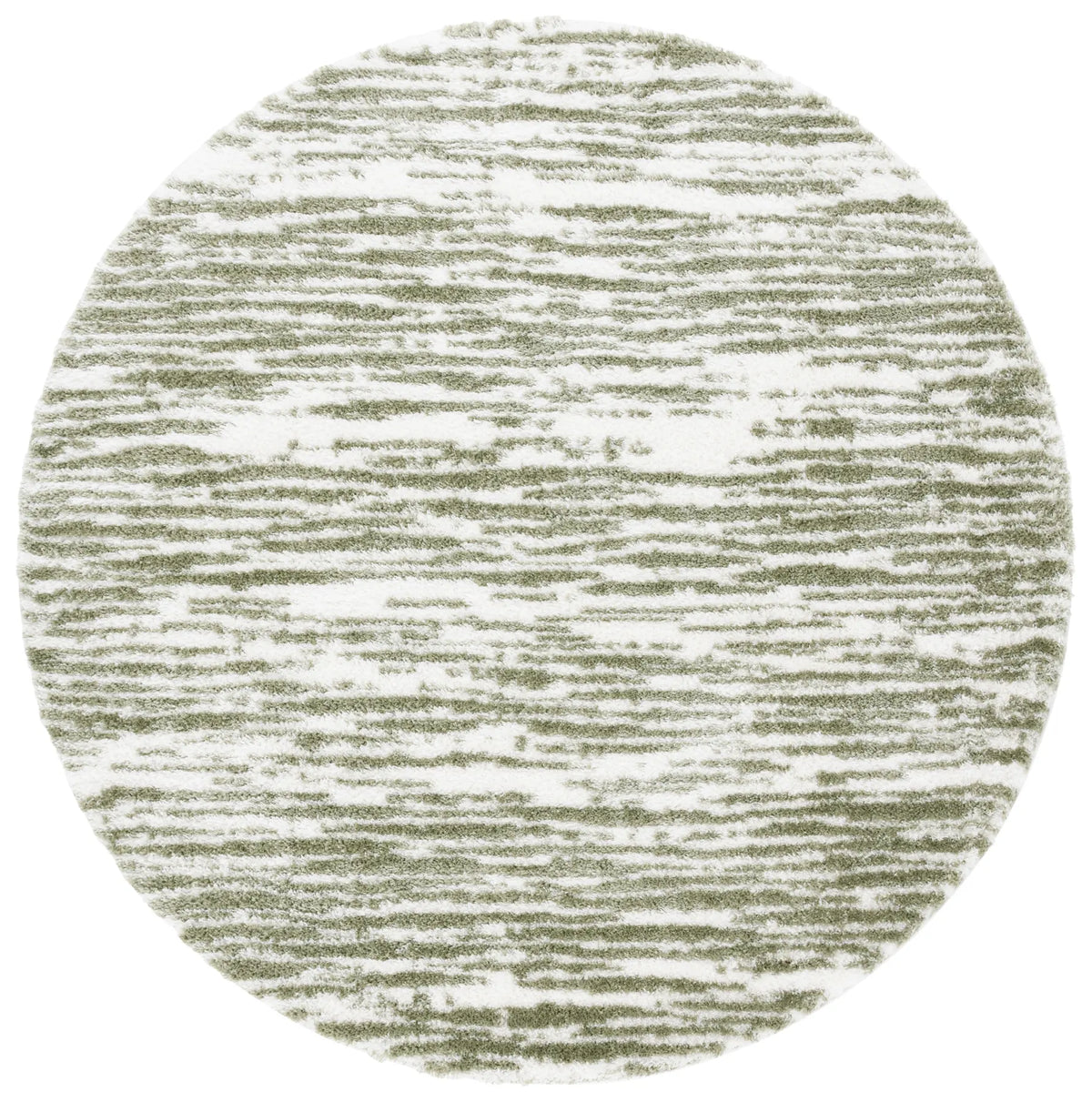 Safavieh Tahoe Shag 6'-7" x 6'-7" Rug in Ivory / Green