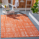 Safavieh Courtyard 4'-0" x 5'-7" Rug in Orange / Ivory