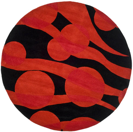 Safavieh Soho 6'-0" x 6'-0" Rug in Black / Red
