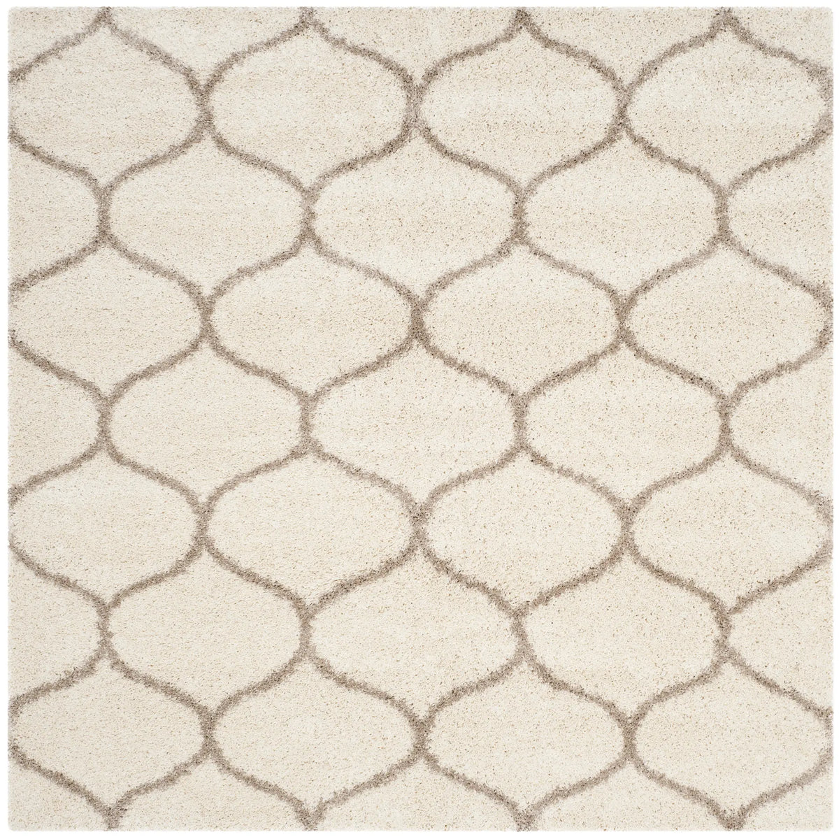 Safavieh Hudson Shag 7'-0" x 7'-0" Rug in Ivory / Beige