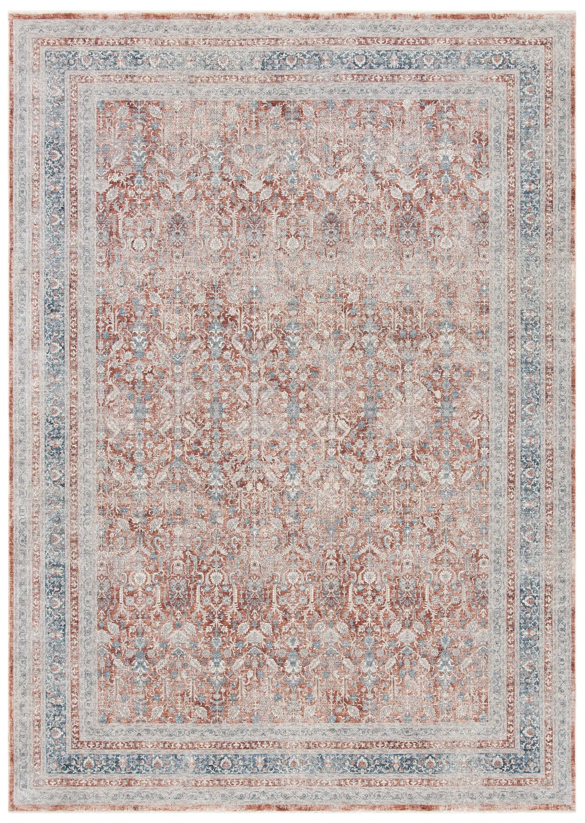 Safavieh Signature 8'-0" x 10'-0" Rug in Rust / Blue