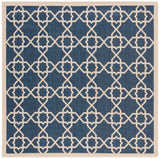 Safavieh Courtyard 6'-7" x 6'-7" Rug in Navy / Beige