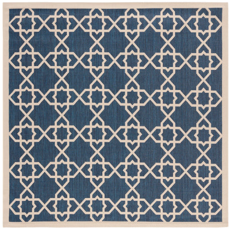 Safavieh Courtyard 6'-7" x 6'-7" Rug in Navy / Beige
