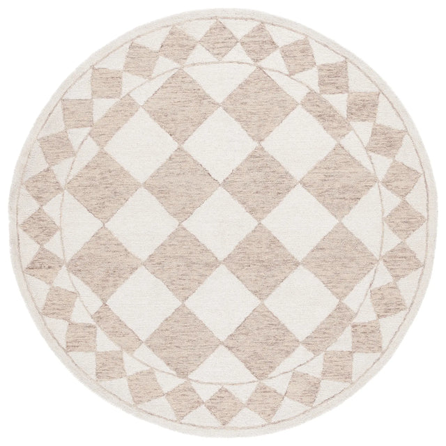 Safavieh Ebony 6'-0" x 6'-0" Rug in Light Brown / Ivory