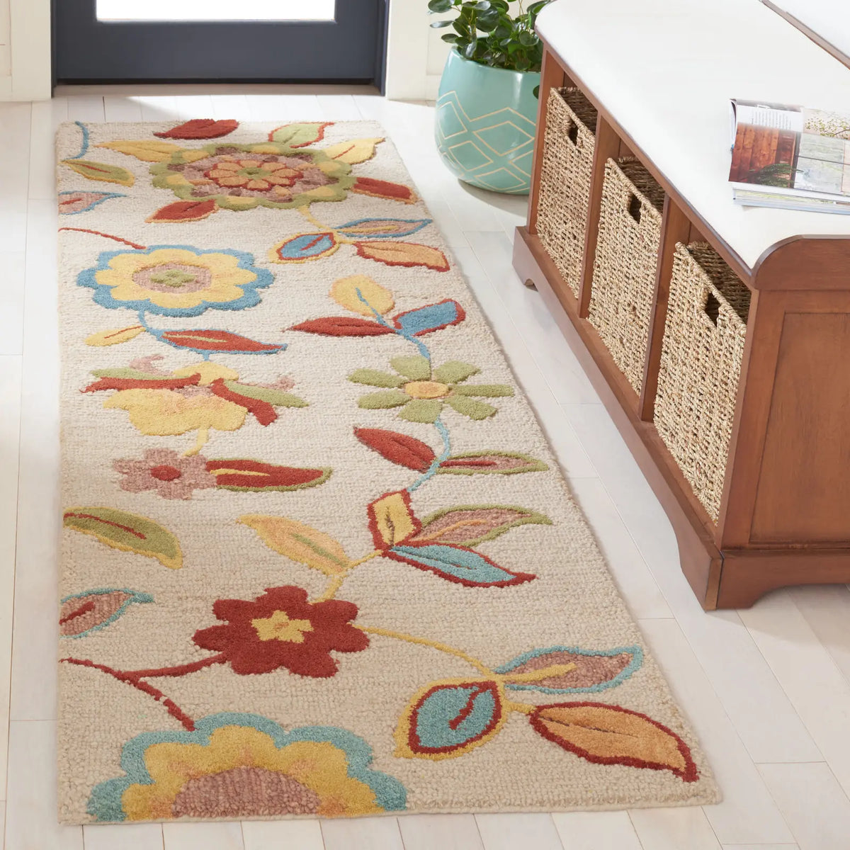 Safavieh Blossom 2'-3" x 8'-0" Rug in Beige / Multi