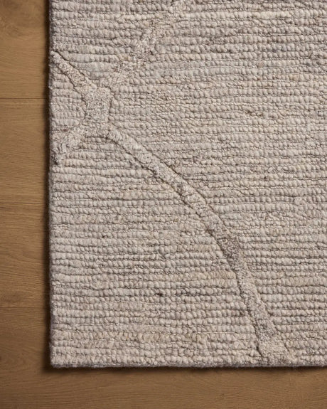 Loloi Cline Cli-01 Stone Rug - corner on wood