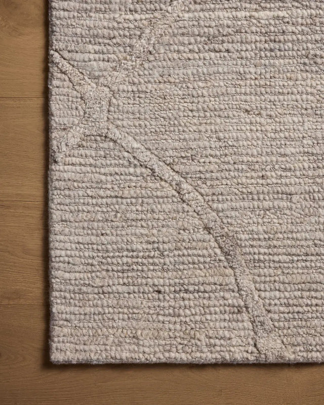 Loloi Cline Cli-01 Stone Rug - corner on wood