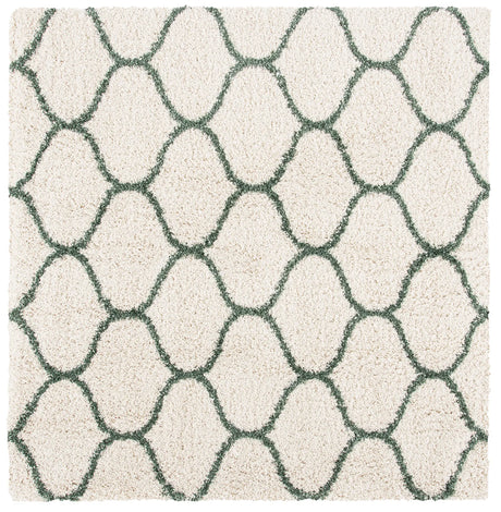 Safavieh Hudson Shag 7'-0" x 7'-0" Rug in Ivory / Green