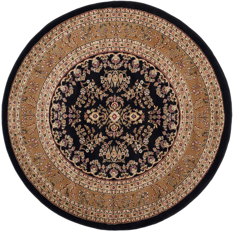 Safavieh Lyndhurst 5'-3" x 5'-3" Rug in Black / Tan