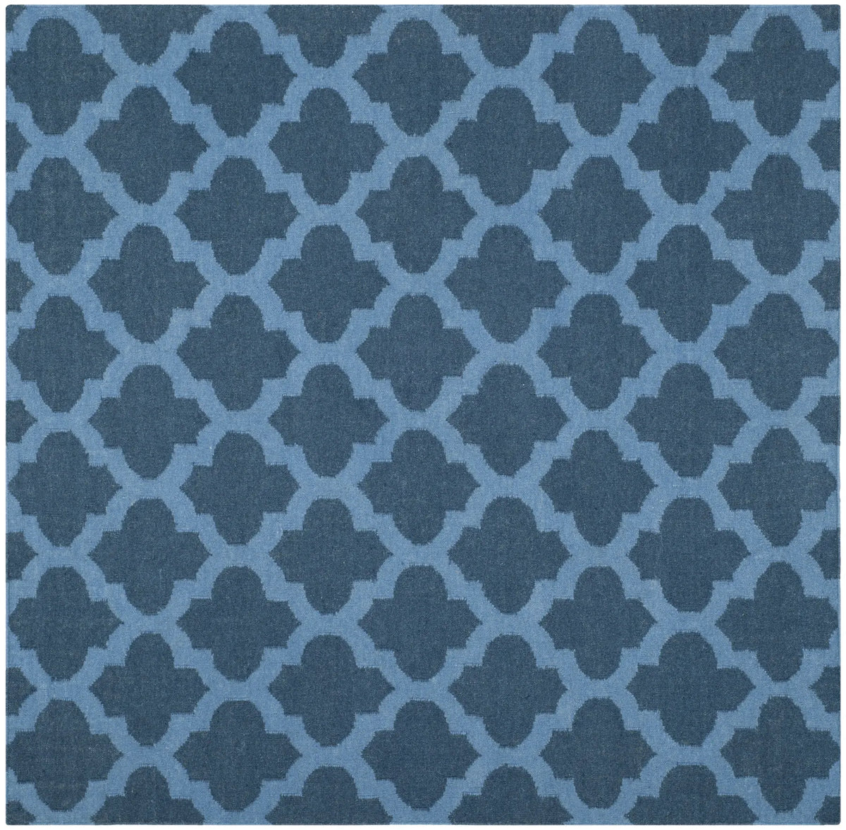 Safavieh Dhurries 6'-0" x 6'-0" Rug in Ink / Blue