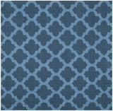 Safavieh Dhurries 6'-0" x 6'-0" Rug in Ink / Blue