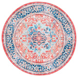 Safavieh Riviera 6'-7" x 6'-7" Rug in Navy / Red