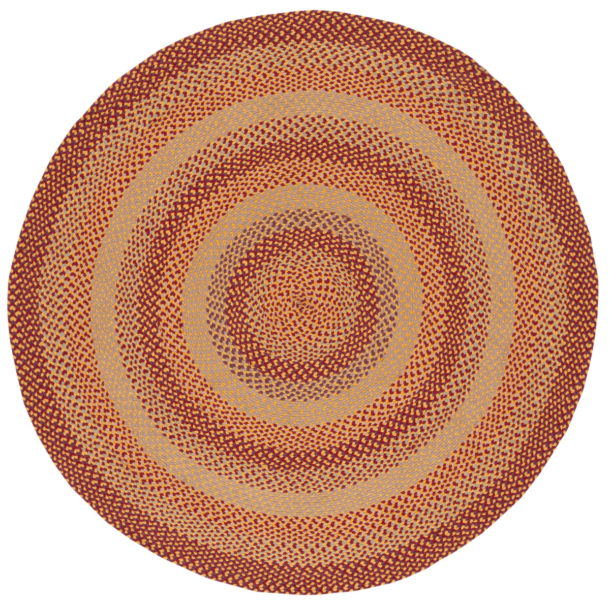 Safavieh Braided 5'-0" x 5'-0" Rug in Yellow / Red